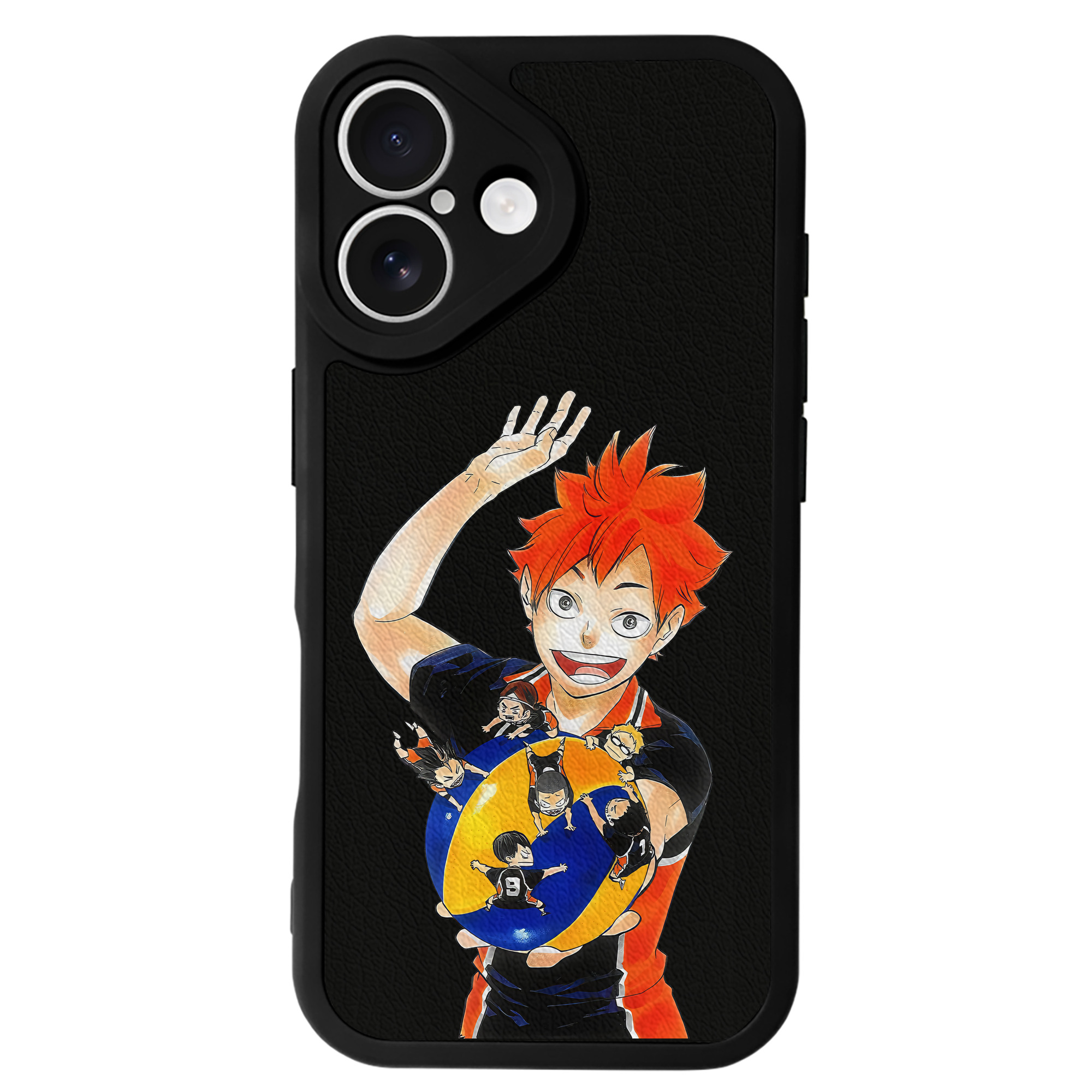（画像用） ハイキュー!! Haikyu!! 【iPhone 16シリーズ対応】シリコンスマホケース（レザー調） 材質：シリコン
